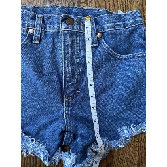 Wrangler Womens Size 25 High Waisted Cut Off Jean Shorts Reworked Vintage Look - Picture 6 of 9